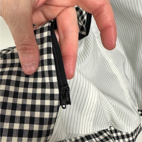 Veronica Beard Caldwell Dickey Blazer Jacket Black White Gingham Size 6 Plaid - Picture 7 of 8